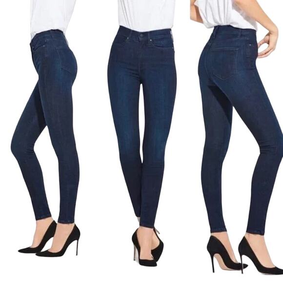 AYR 'The Skinny' Jeans In Jac's Jeans Wash Dark Blue Distressed Stretchy Sz 14 R - Picture 4 of 16